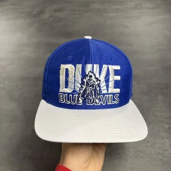 Vintage 80s Duke Blue Devils Snapback Hat Trucker Cap Signature Sportswear 1984‎